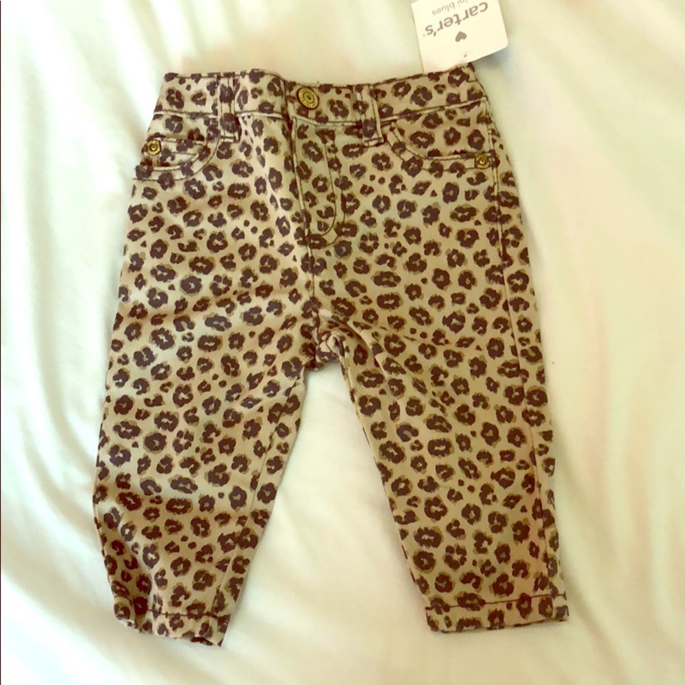 Carter’s leopard print elastic waist jeans.
